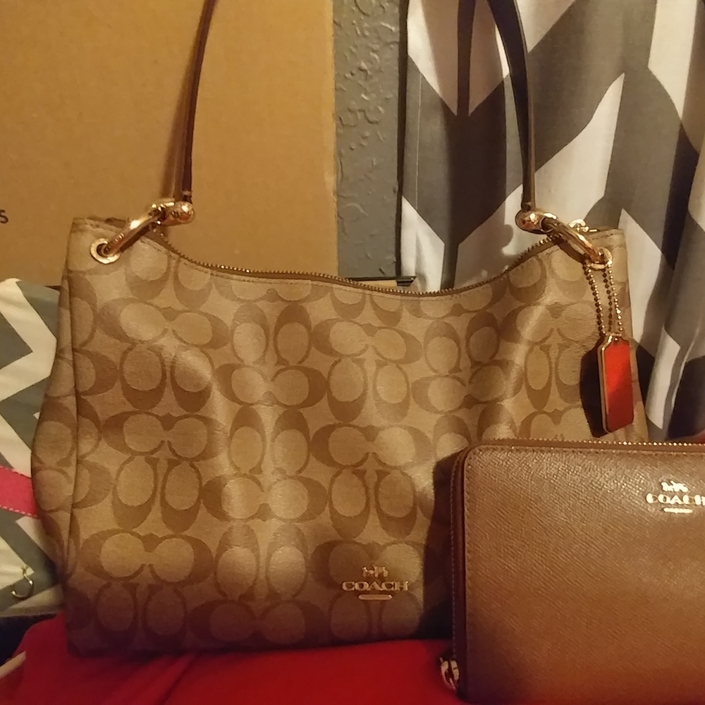 Coach Purse Continental Wallet set